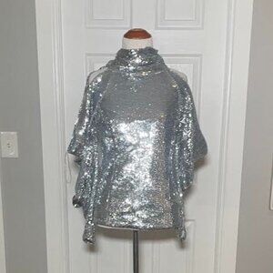 INC International Concepts Silver sequin top